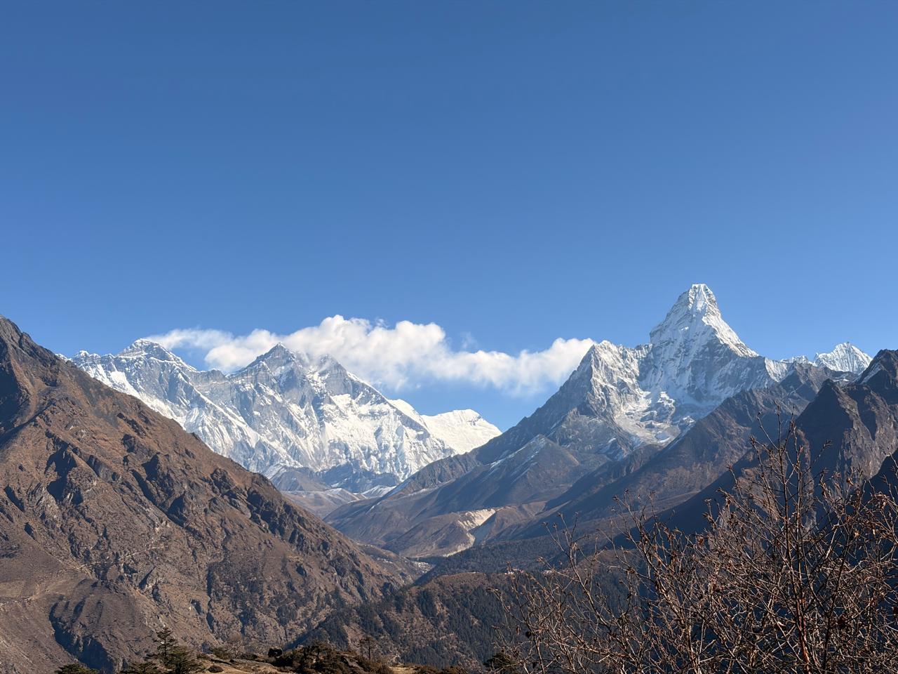 Snowy mountain landscape